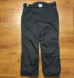 Bogner Snowpants Mens 40x32 Black Straight Leg Belted Ski Snowboard Mountain